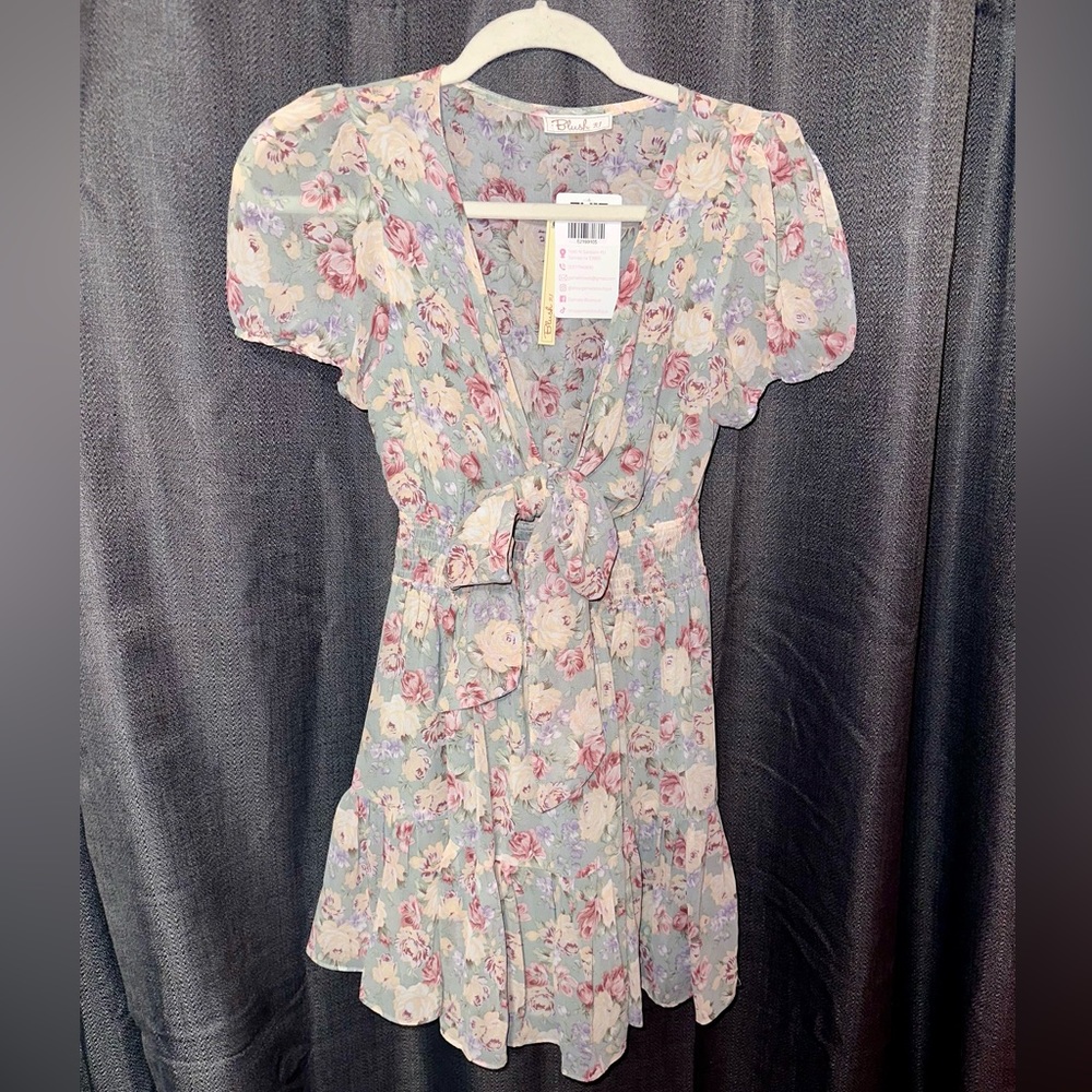 Sage Green Floral dress!